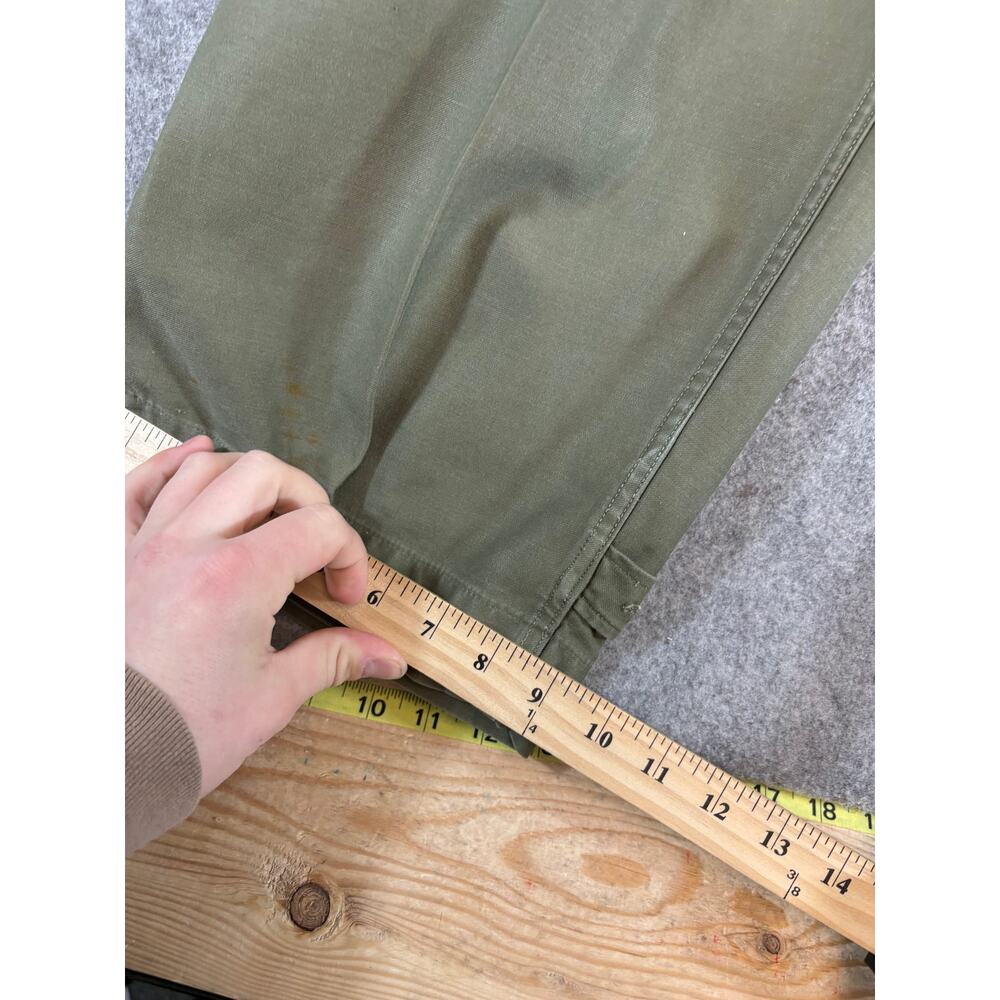 Vintage 50s US Army M1943 Field Trousers Pants Men 34 Green Military Utility HPT - Picture 10 of 11